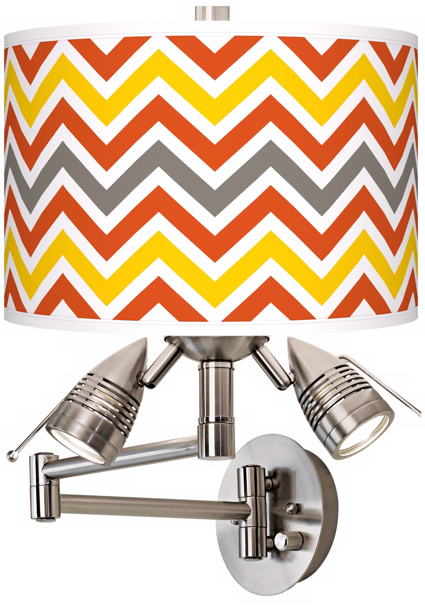Flame Zig Zag Giclee Swing Arm Wall Light