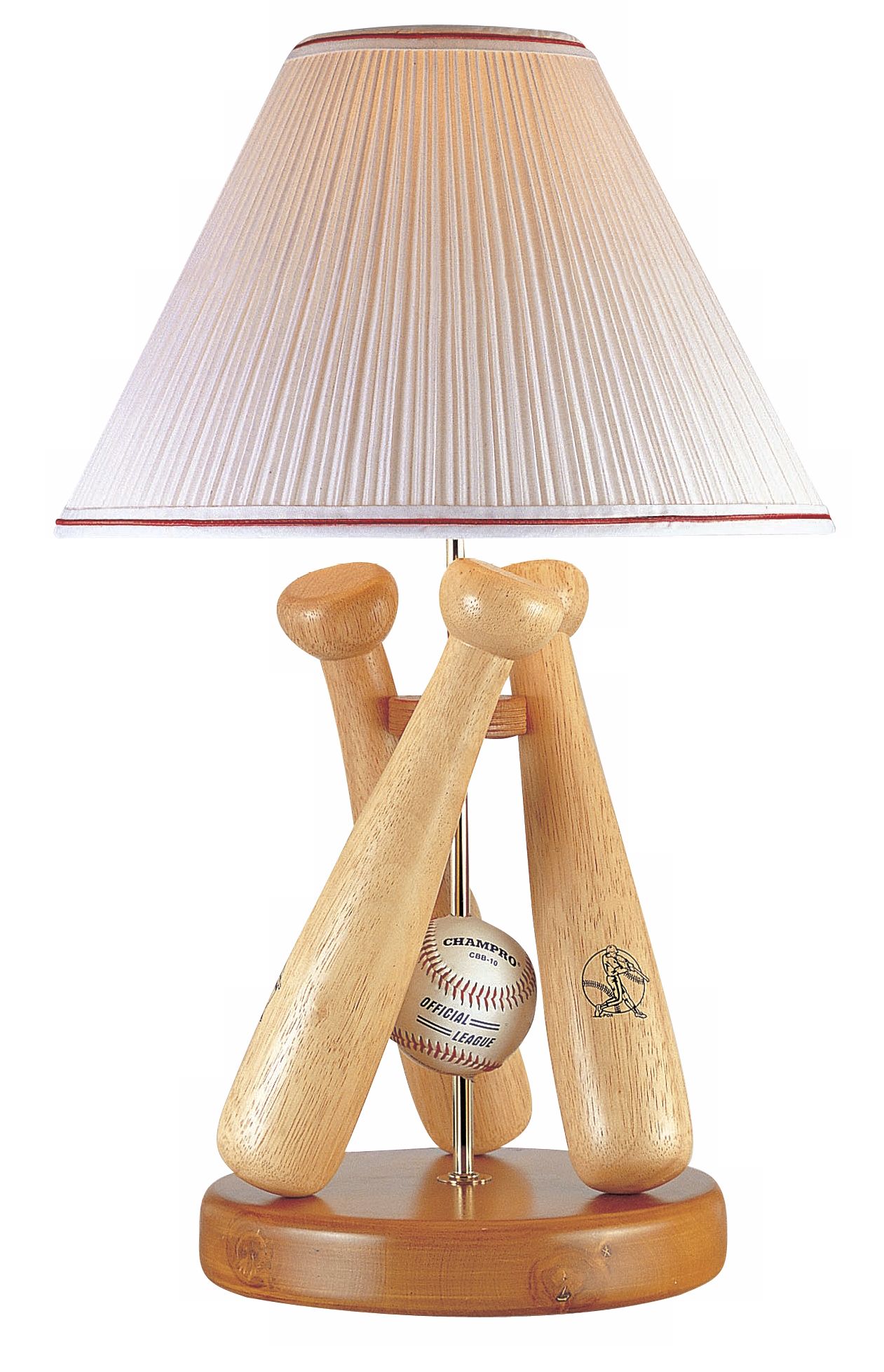 Lite Source Baseball Bat Natural Finish Table Lamp