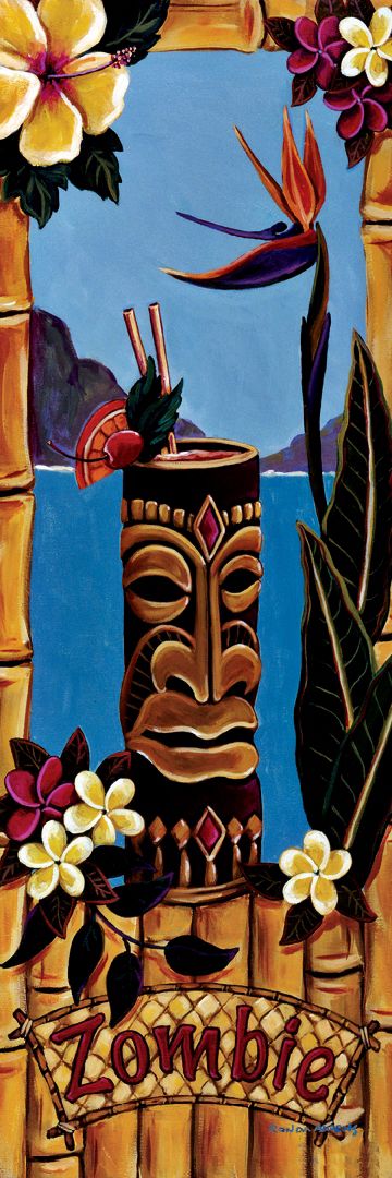 Zombie Tropical Drink 30" High Outdoor Wall Art