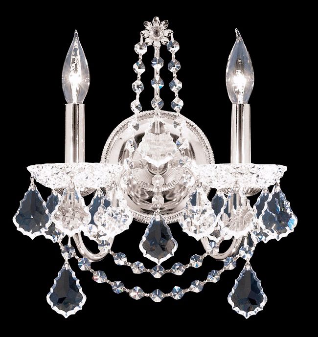 James R.  Moder 14" High Crystal Wall Sconce