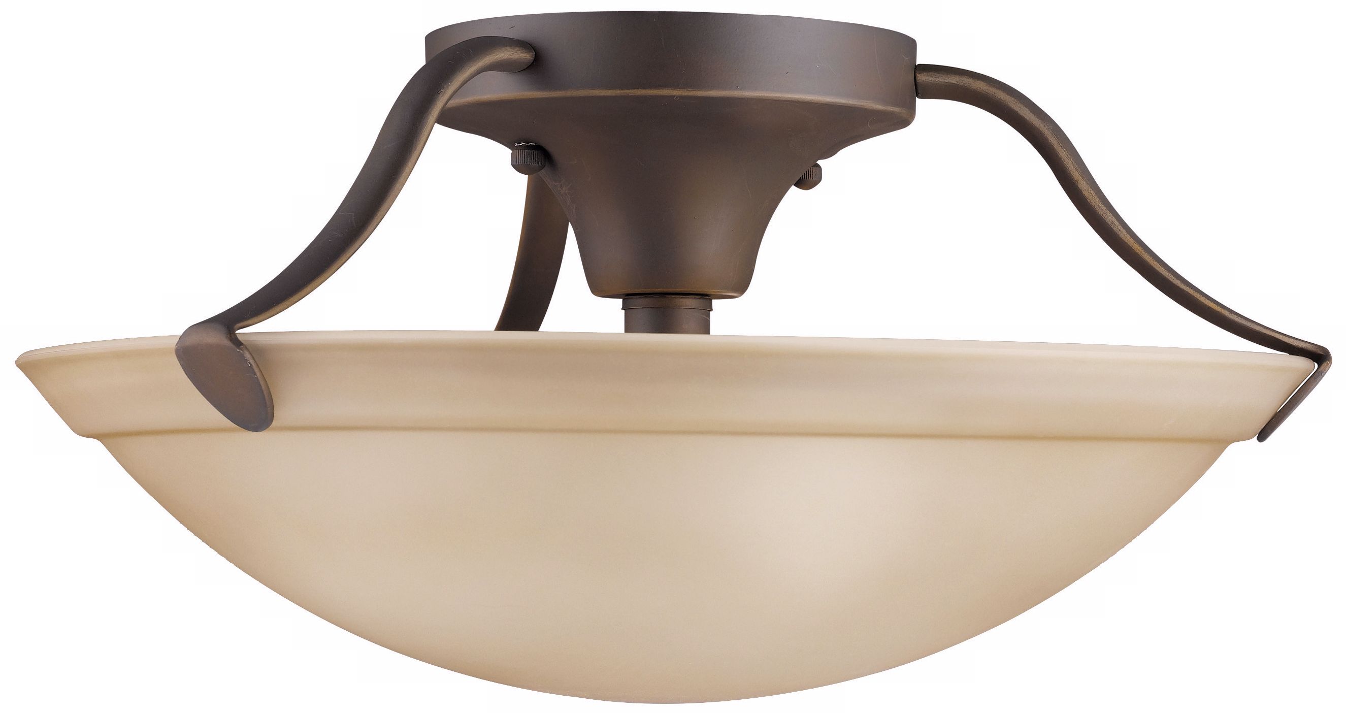 Kichler Umber Glass and Bronze 15" Wide Ceiling Light