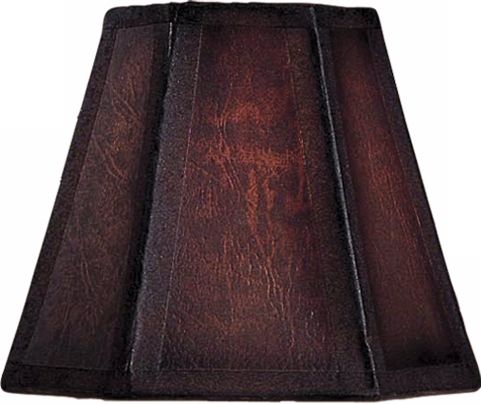 Hexagon Brown Parchment Lamp Shade 3x5x5 (Clip-On)