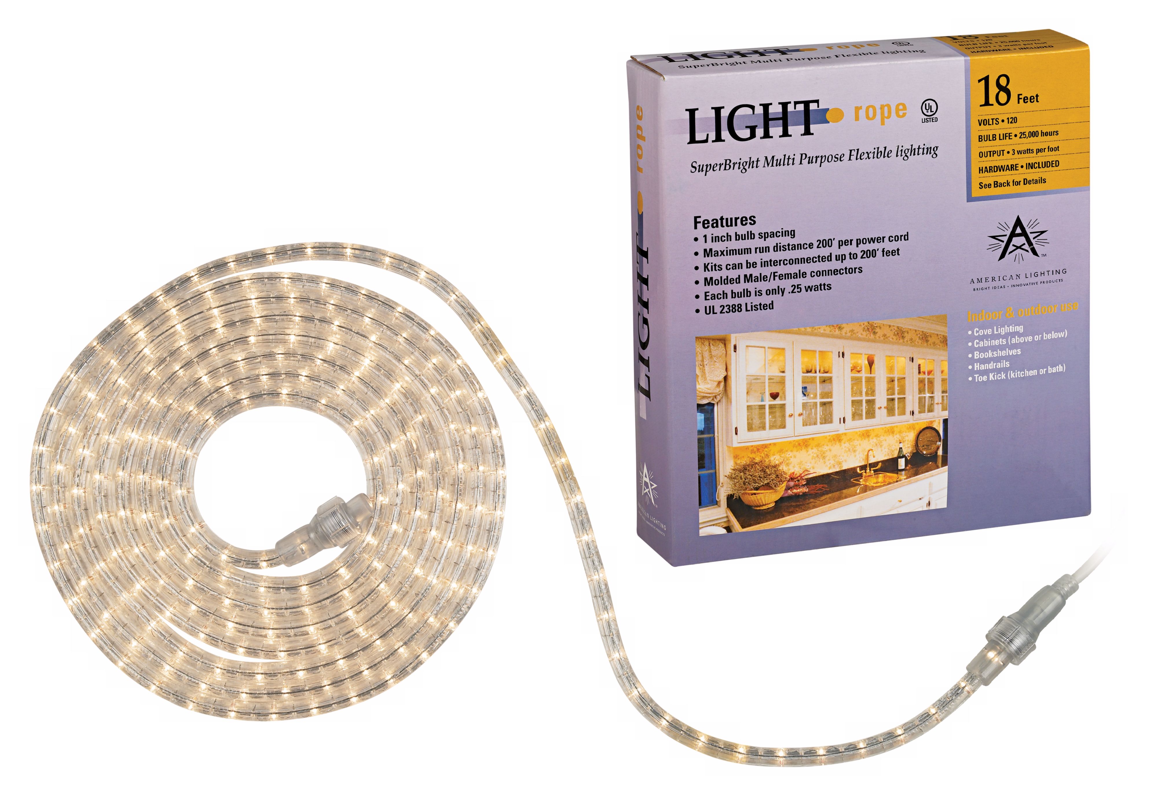 SuperBright 18 Foot Long Rope Light