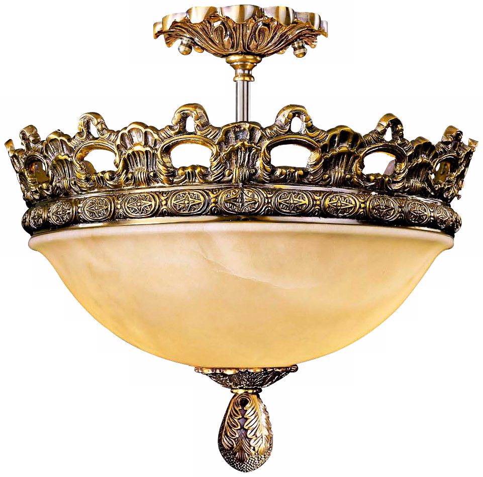 Metropolitan Tarragova Antique Bronze 16" Wide Ceiling Light