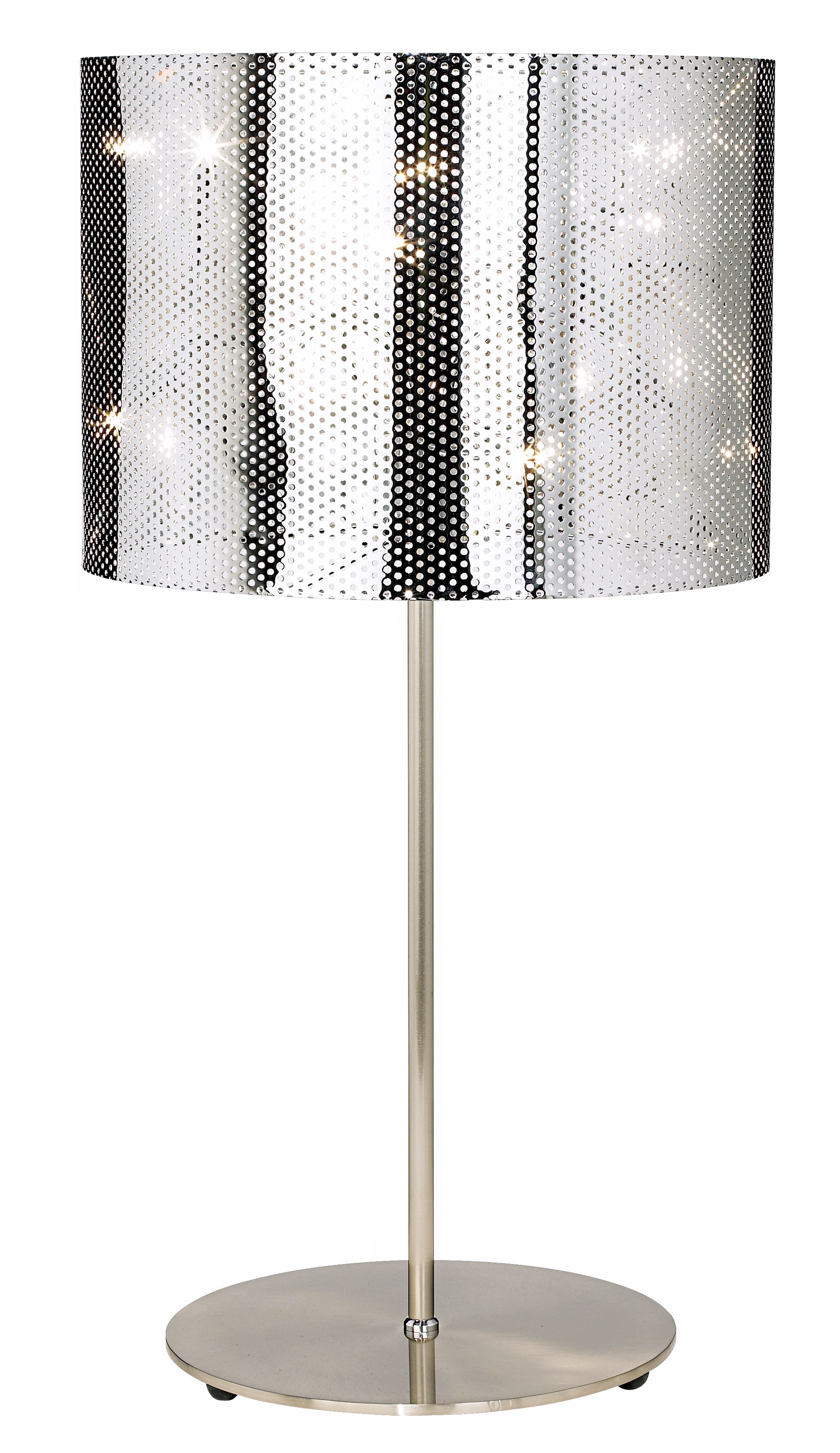 Chrome Mesh 6-Light Halogen Table Lamp
