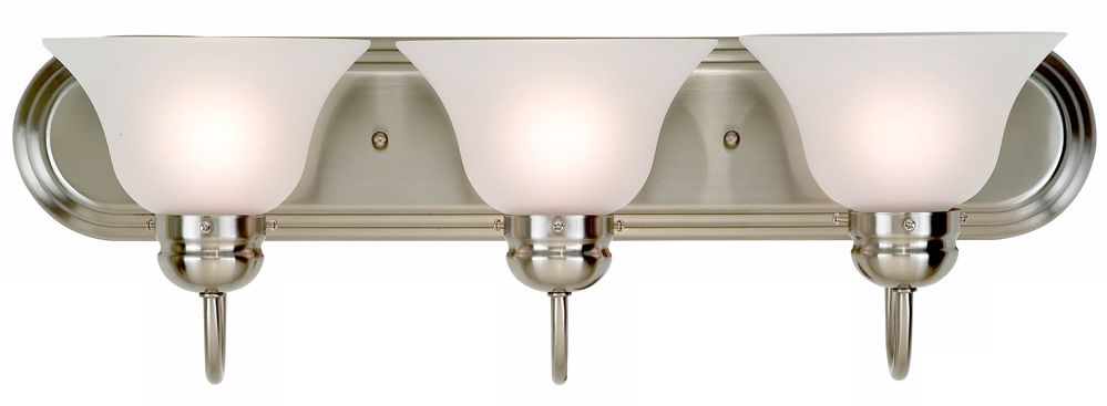 Park Row Brushed Nickel 24" Wide Bathroom Light Fixture