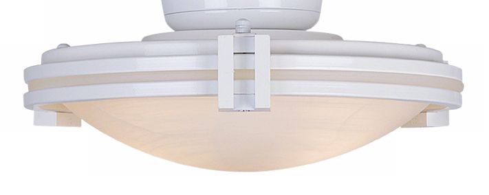 White and Alabaster Pull Chain Ceiling Fan Light Kit