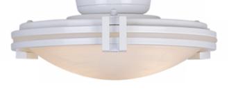 White and Alabaster Pull Chain Ceiling Fan Light Kit 81847