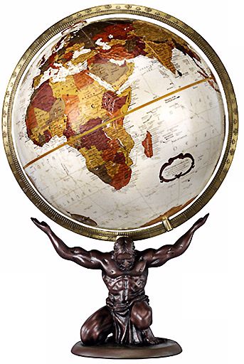 Atlas Globe at LAMPS PLUS