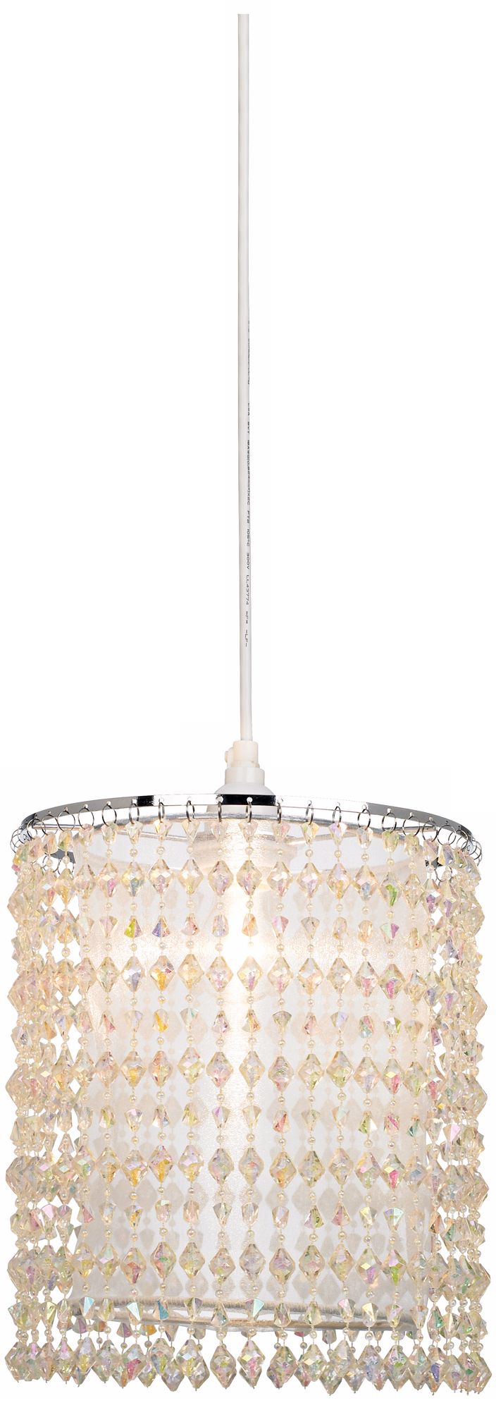 Pearlescent  Bead Plug-In Swag Pendant Chandelier