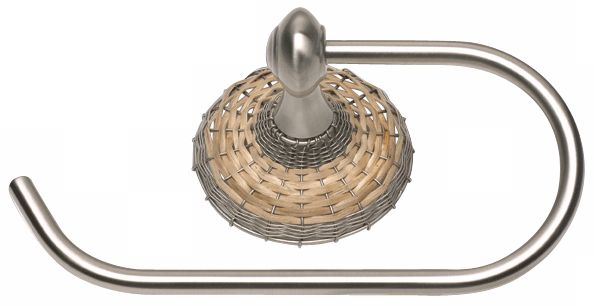 Hamptons Brushed Nickel 6 1/2" Wide Toilet Paper Holder