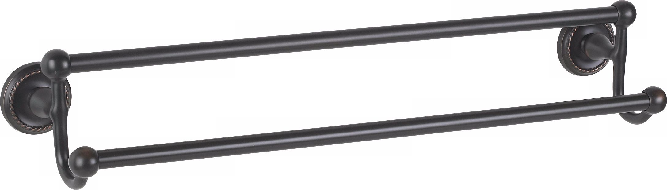 Bronze Euro Style 24" Wide Double Towel Bar