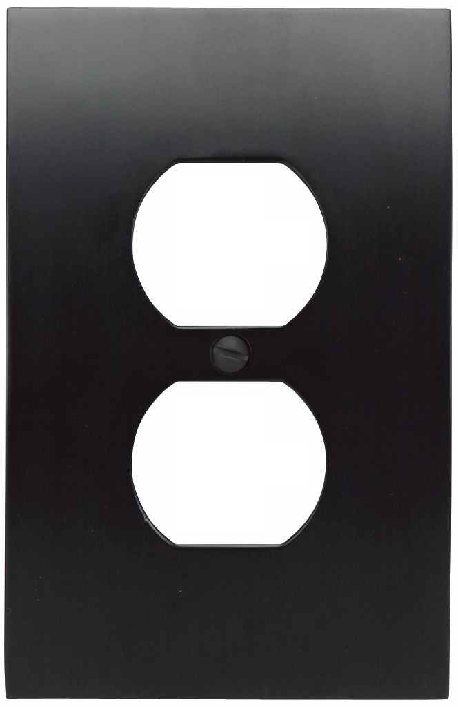 Zephyr Black Finish Convex Wall Plate
