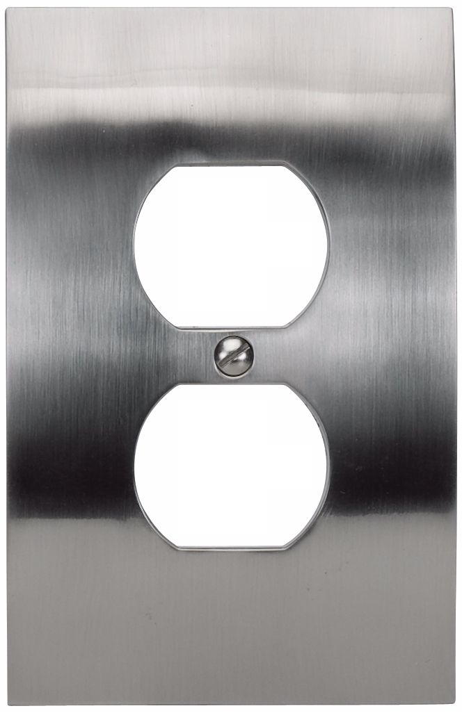 Zephyr Brushed Nickel Finish Convex Outlet Wall Plate