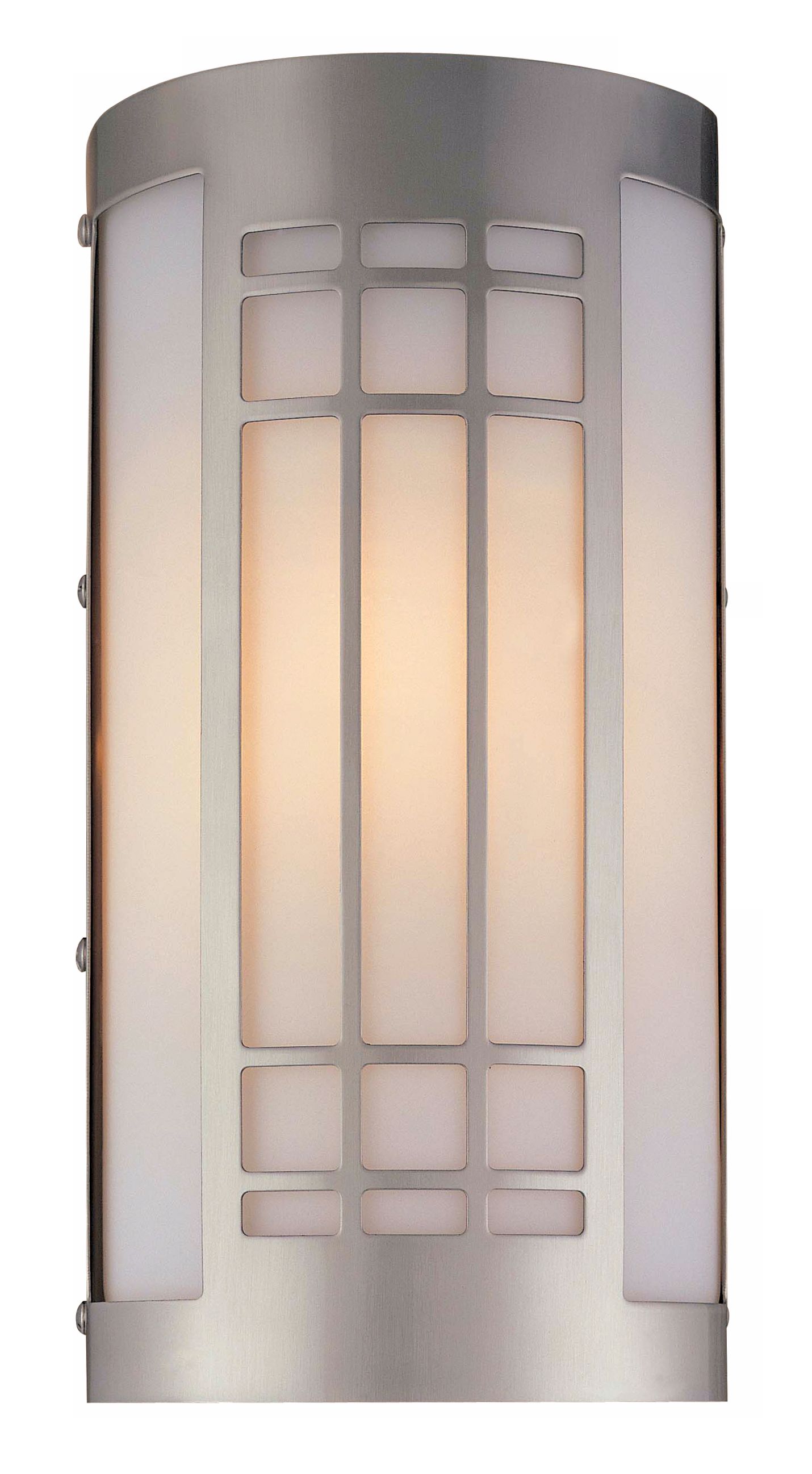 Brushed Nickel With Etched Opal 12" High Wall Sconce