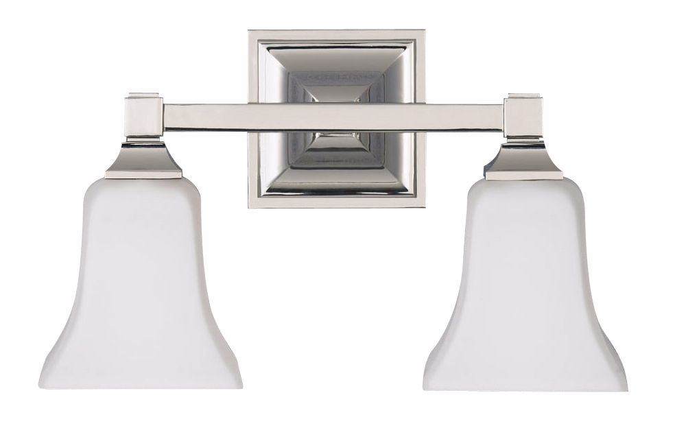 American Foursquare Two Light Bath Wall Light Fixture