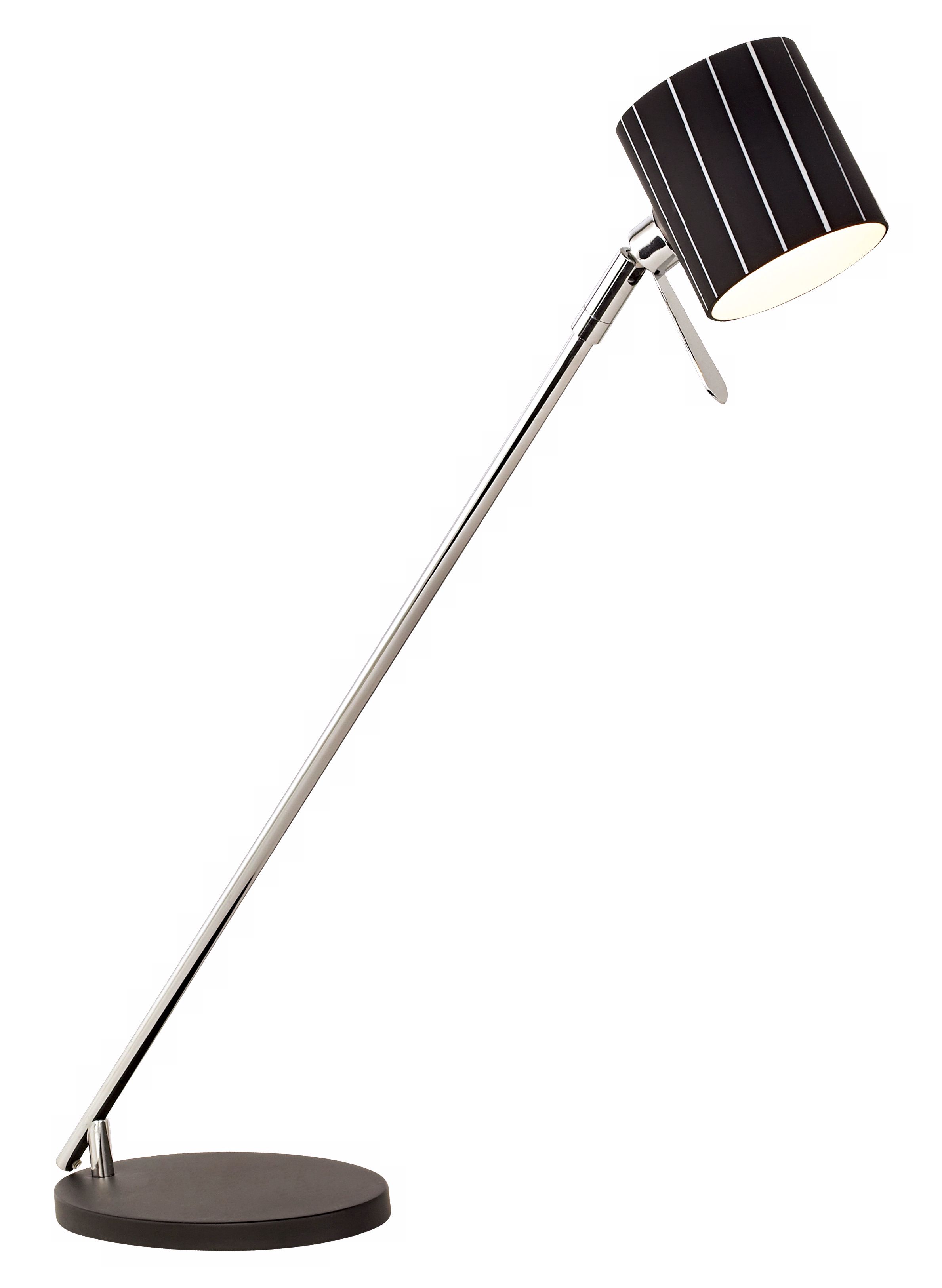 Black and White Striped Halogen Desk Lamp