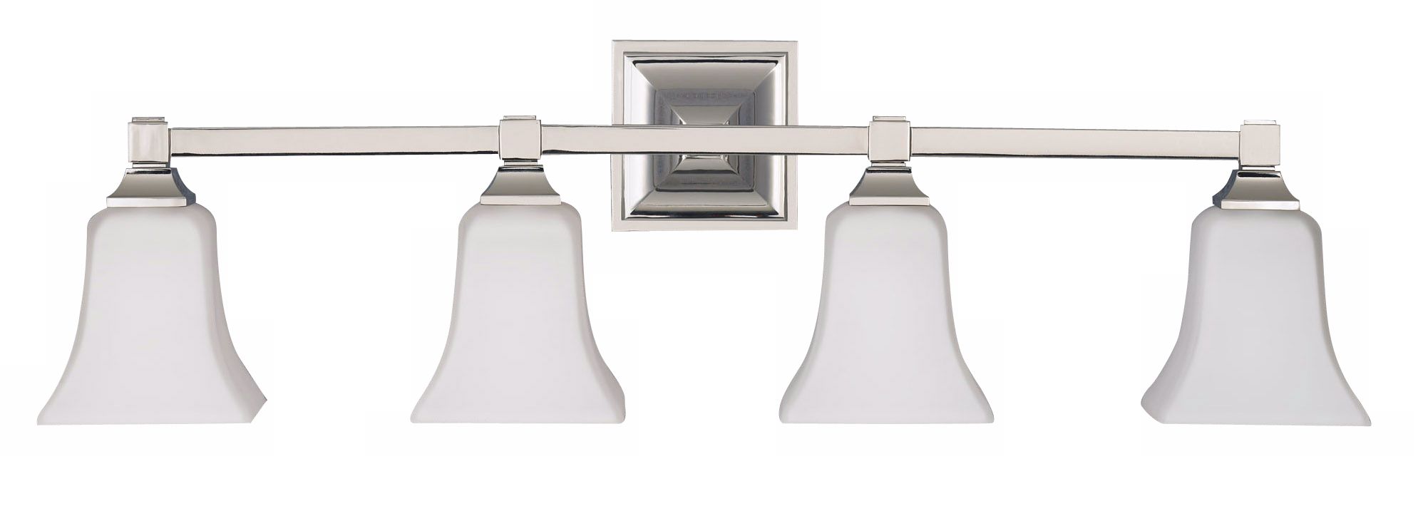 American Foursquare Four Light Bath Wall Light Fixture