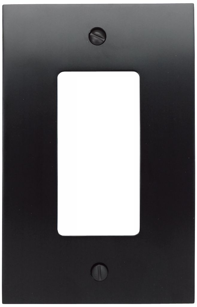 Zephyr Black Single Rocker Convex Wall Plate