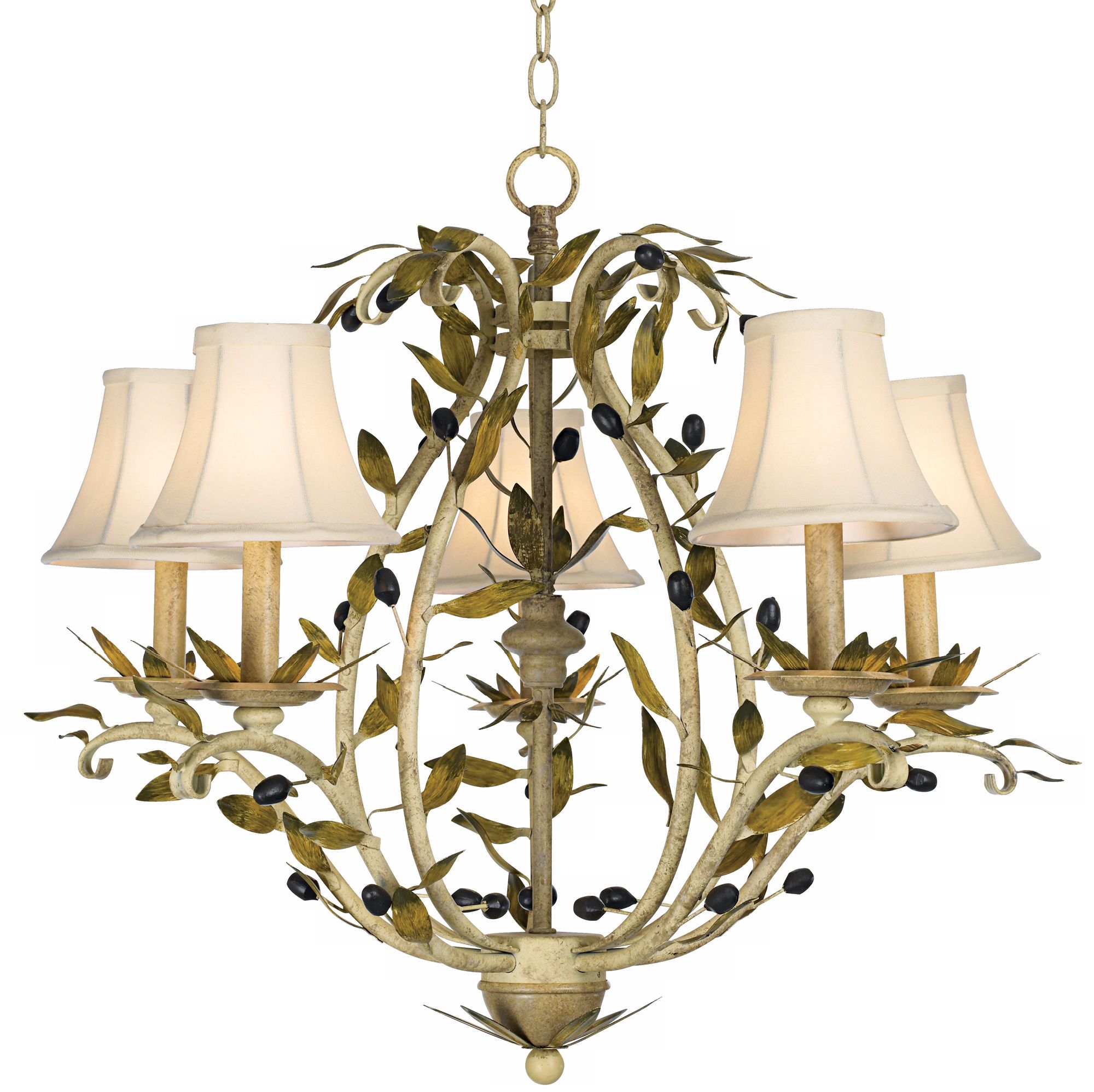 Tuscany Olive Collection Five Light Chandelier