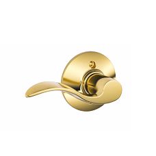 Accent Bright Brass Right Hand Dummy Schlage Door Lever