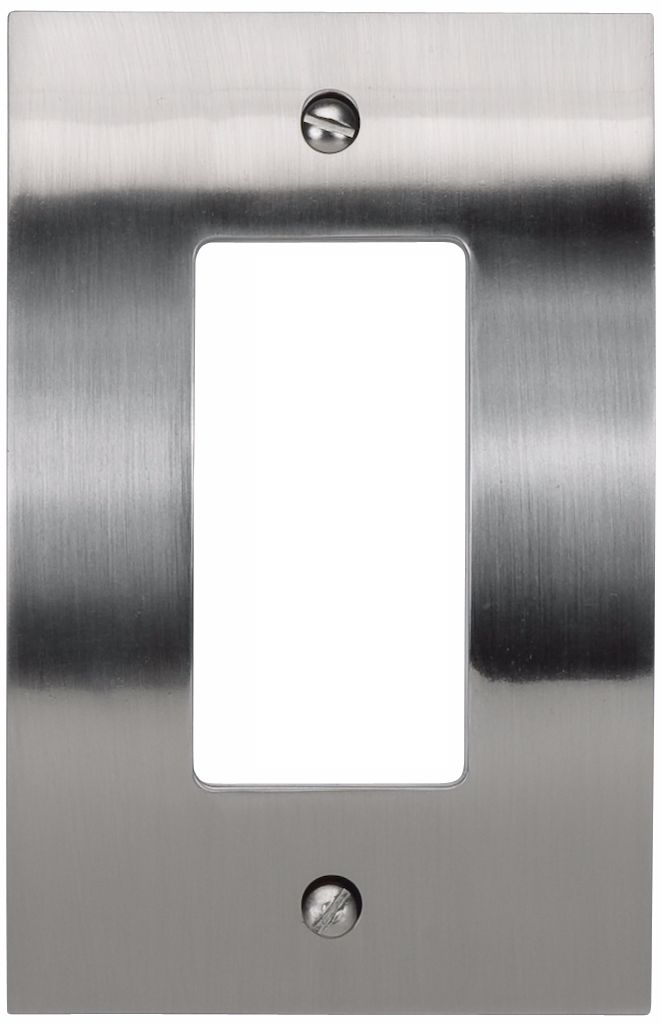 Zephyr Brushed Nickel Single Rocker Convex Wall Plate