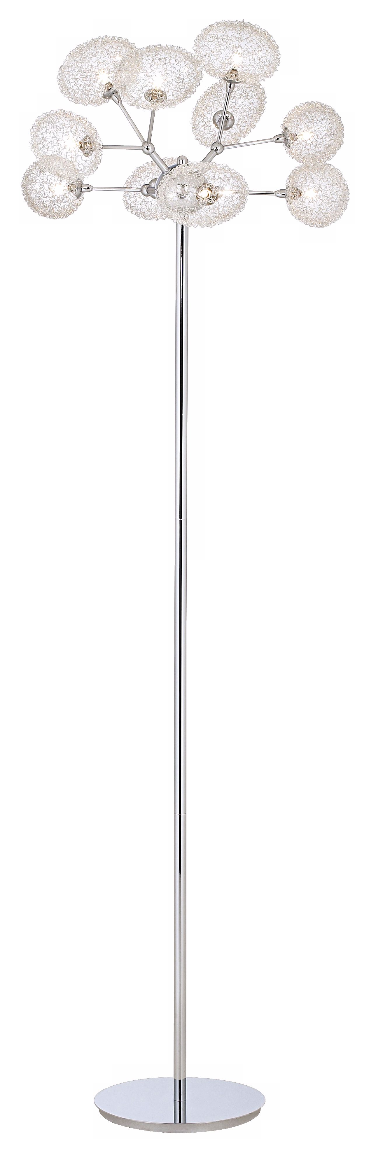Possini Euro Design String of Glass Ovals Halogen Floor Lamp