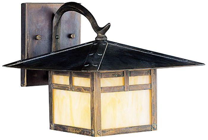 La Mesa Honey Opalescent  8 1/2" High Outdoor Wall Light
