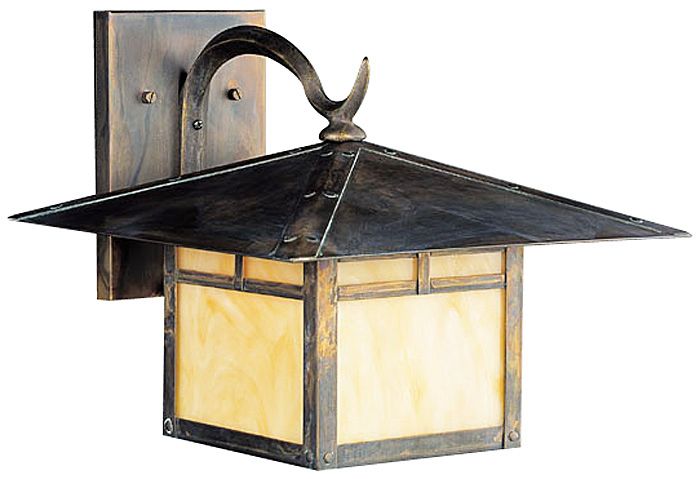 La Mesa Honey Opalescent 10 1/2" High Outdoor Wall Light