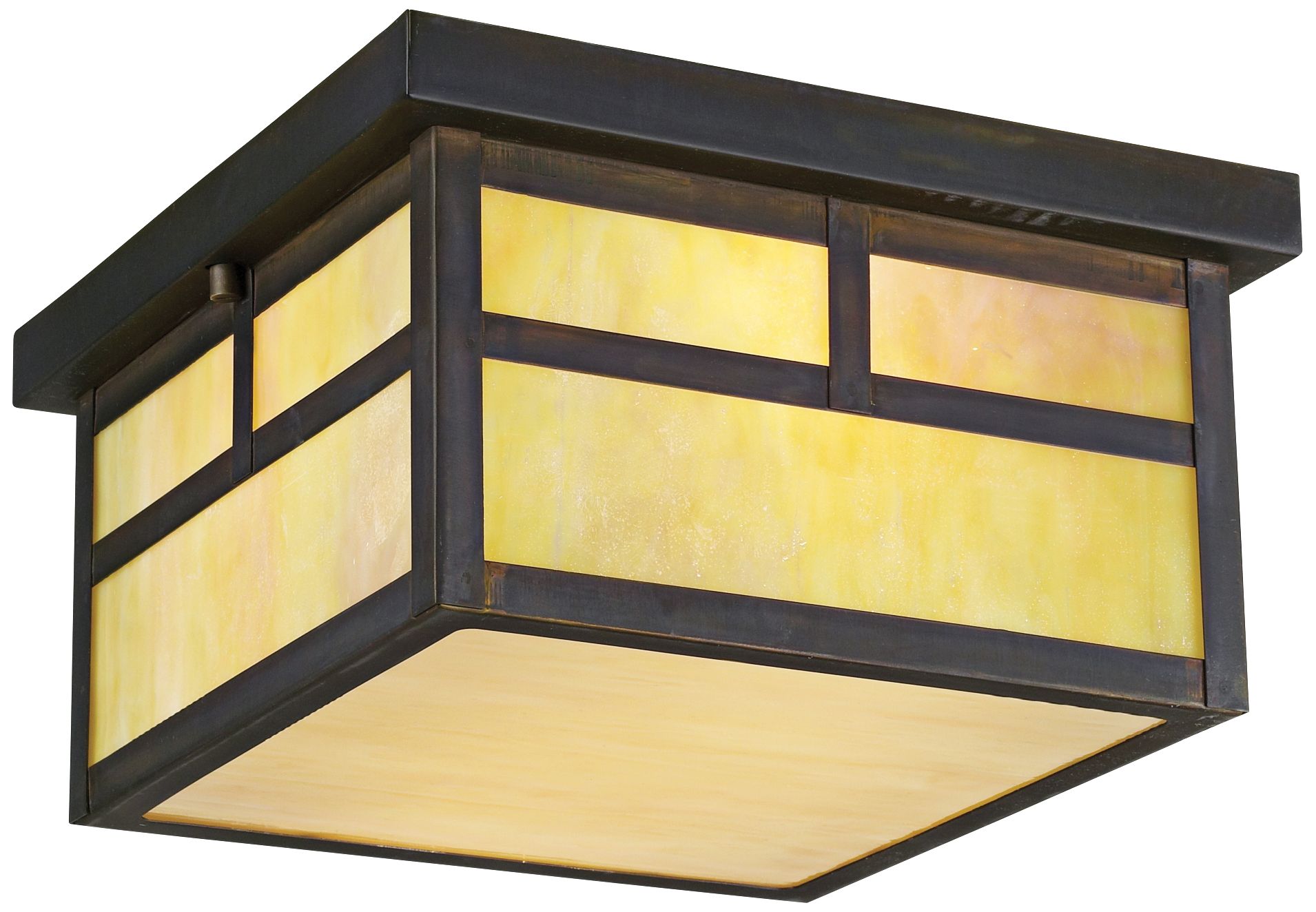 La Mesa Honey Opalescent 11 1/2" Wide Outdoor Ceiling Light