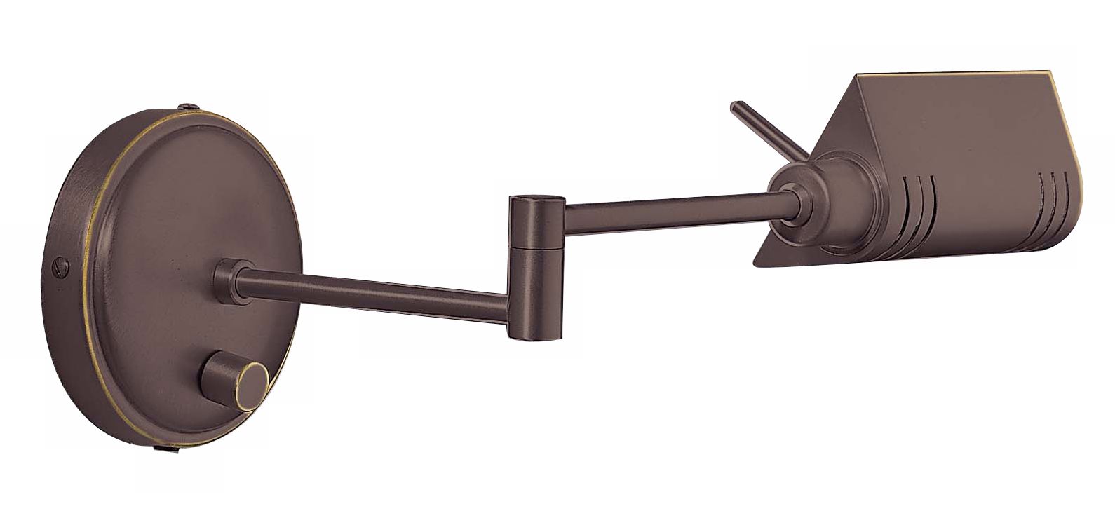 Holtkoetter Old Bronze Halogen Swing Arm Pharmacy Wall Lamp