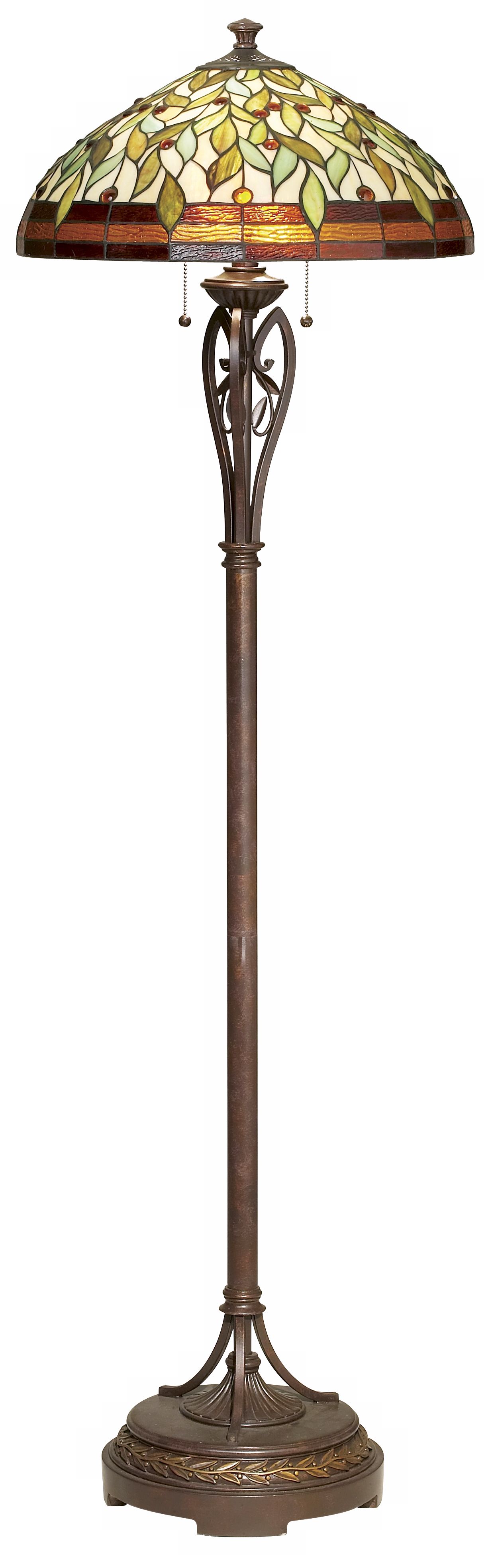 Leaf and Vine Tiffany Style Floor Lamp
