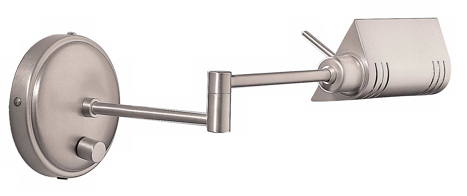 Holtkoetter Satin Nickel Swing Arm Pharmacy Wall Lamp