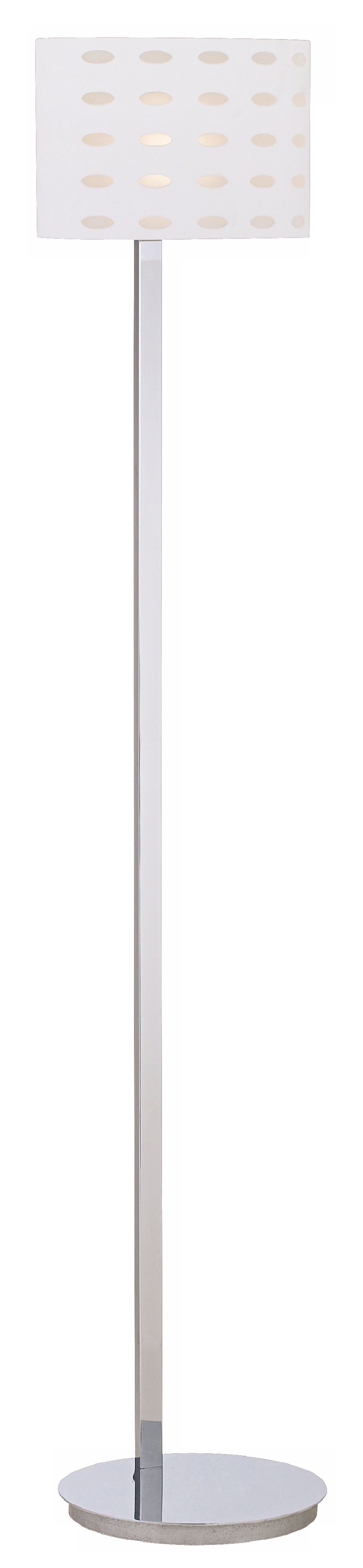 Possini Euro Design Eyelit Glass Chrome Base Floor Lamp