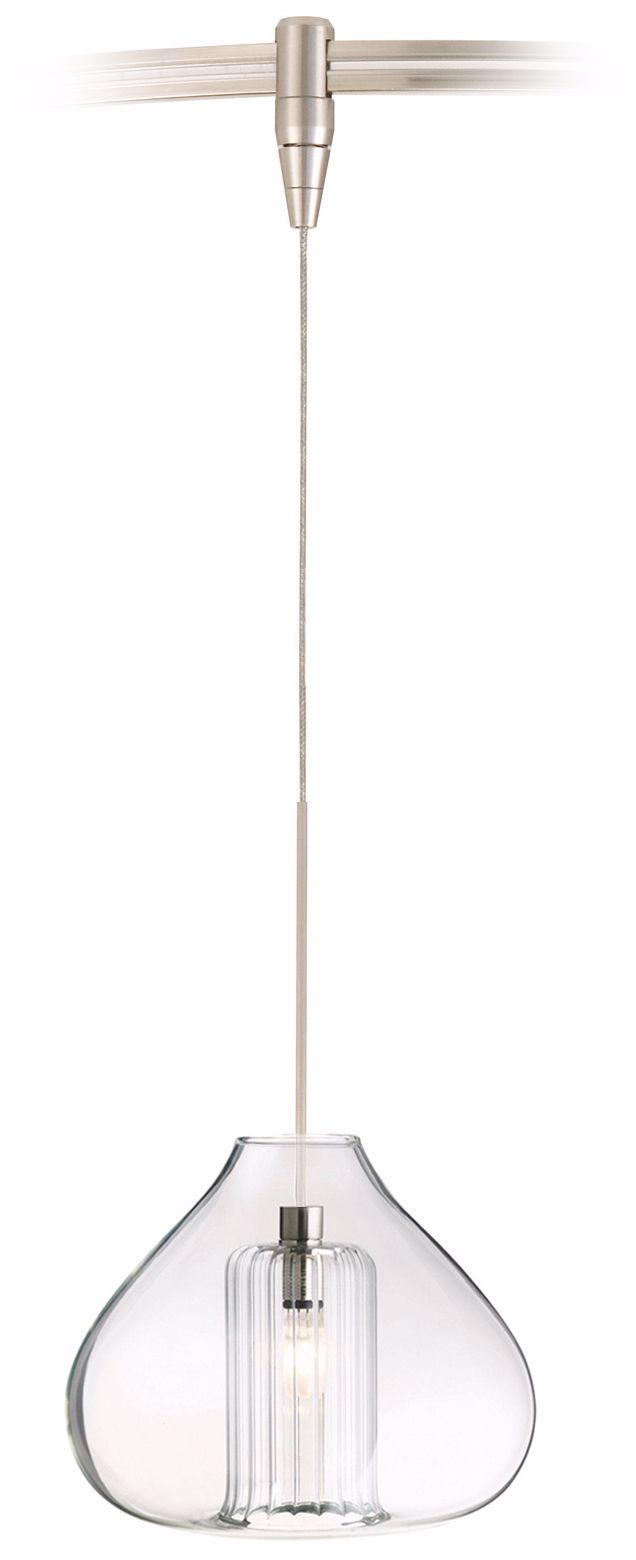 Cheer Single Globe Satin Nickel Tech Lighting MonoRail Pendant
