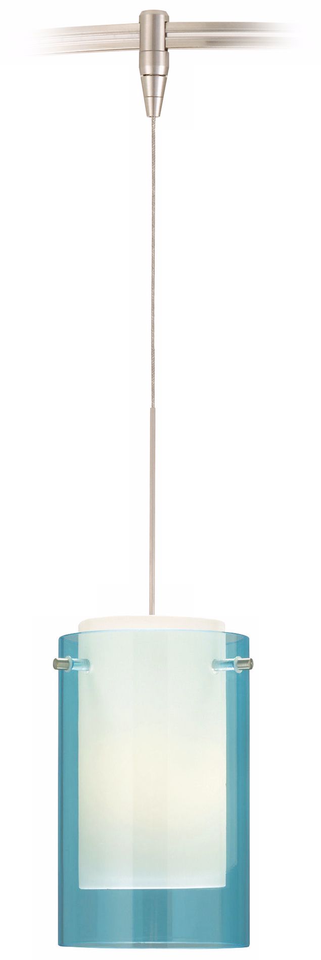 Echo Steel Aquamarine Nickel Tech Lighting MonoRail Pendant
