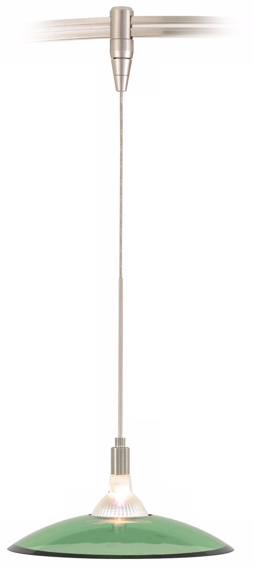 Diz Olive Green Satin Nickel Tech Lighting Track Light Pendant