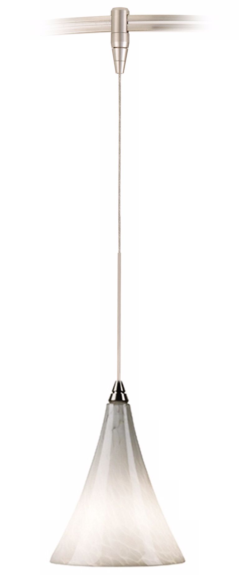 Mini Melrose White Glass Tech Lighting MonoRail Pendant