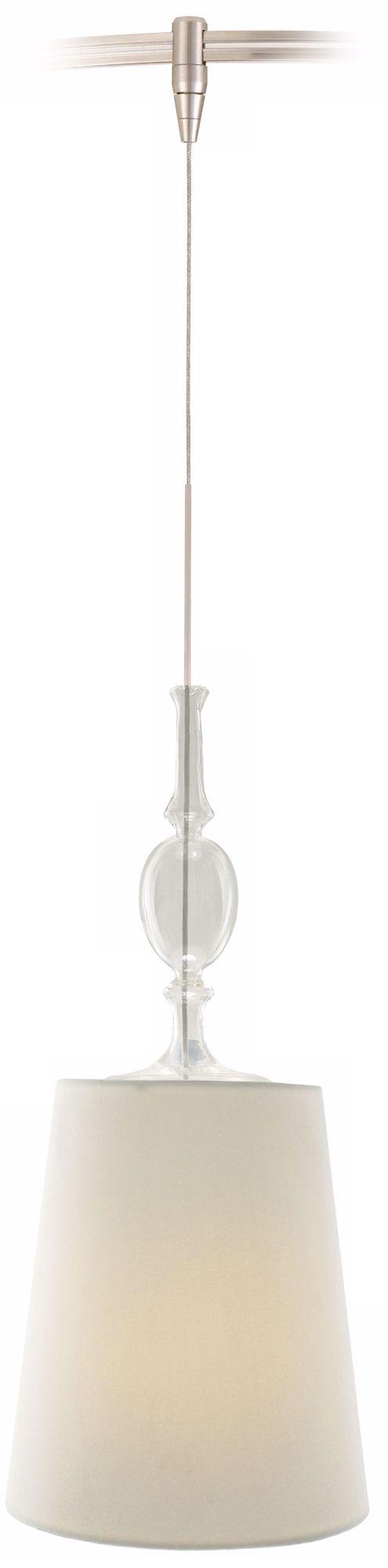 Kiev White with Clear Glass Tech Lighting MonoRail Pendant
