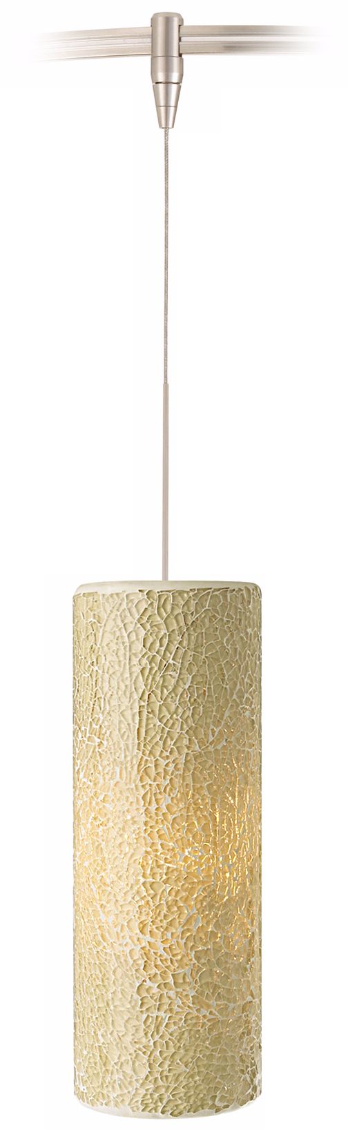 Veil Latte Glass Satin Nickel LED Tech Lighting MonoRail Pendant
