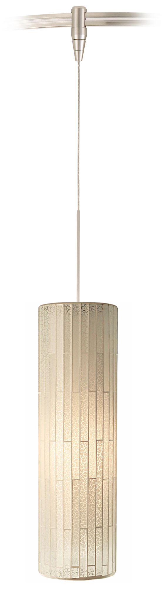 Peyton White Glass Nickel LED Tech Lighting MonoRail Pendant