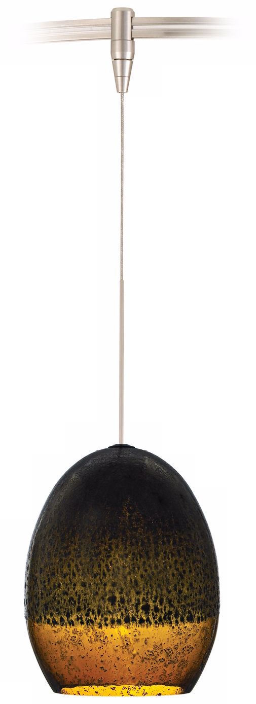 Silver Glaze Brown Nickel LED Tech Lighting MonoRail Pendant