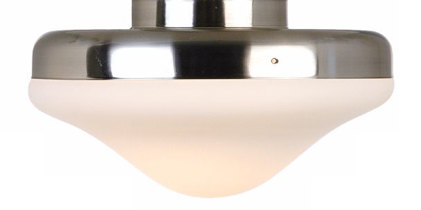 Brushed Steel Pull-Chain Ceiling Fan Light Kit