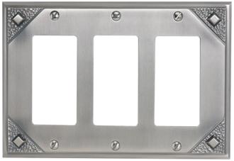 Craftsman Triple Rocker Pewter Finish Wall Plate 83222