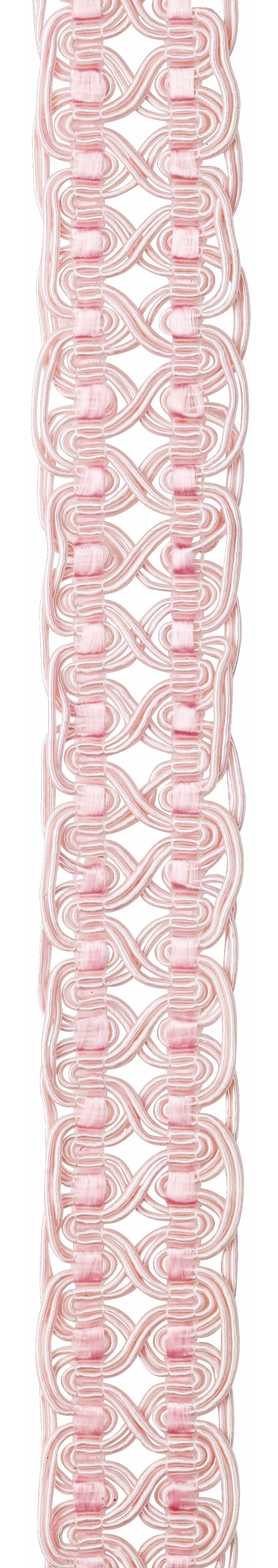 Pink Lamp Shade Braided Trim