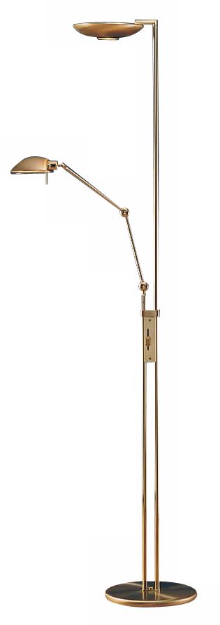 Holtkoetter Brushed Brass Halogen Torchiere  Floor Lamp