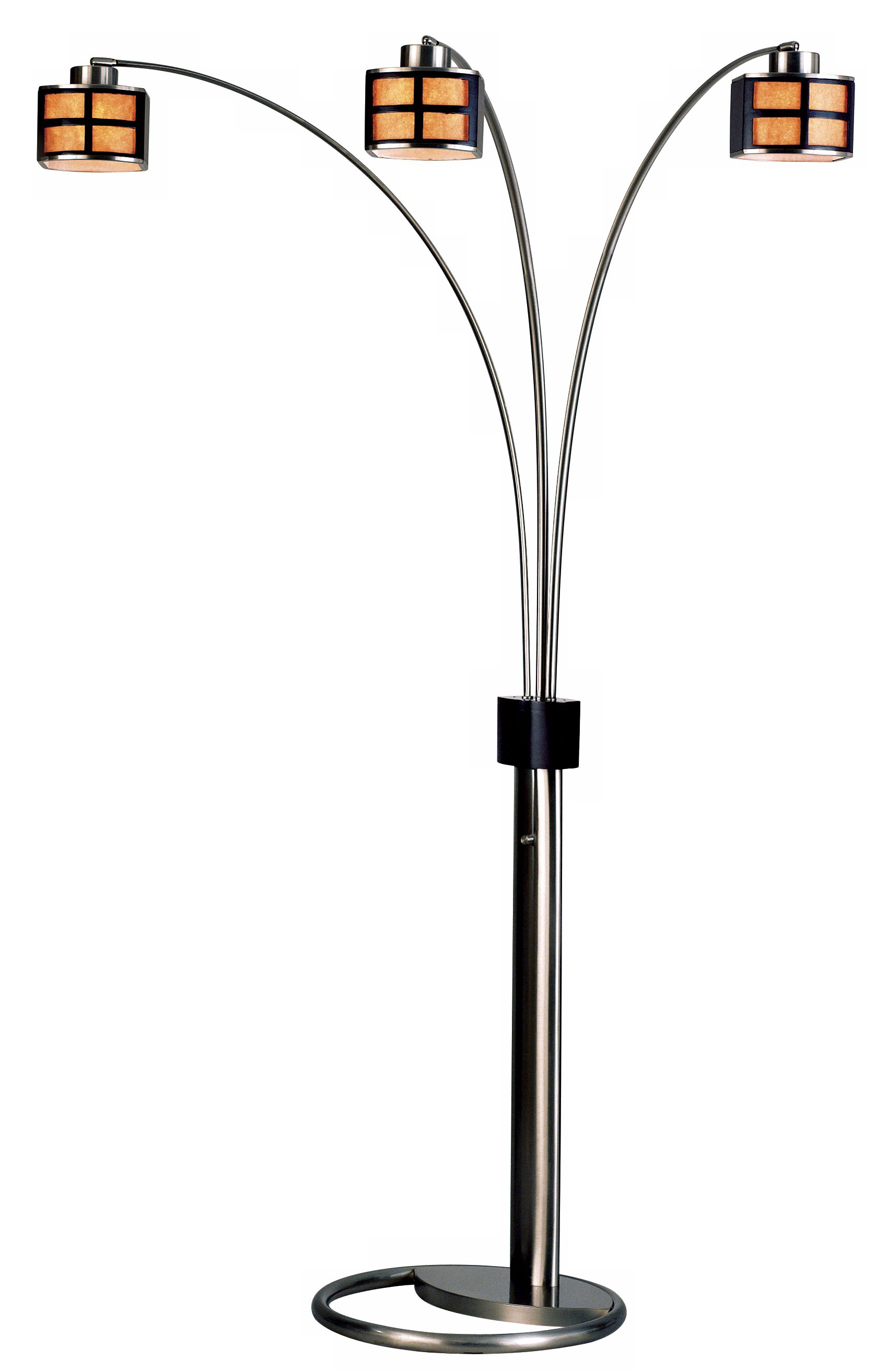 Nova Ventana Three Light Arc Floor Lamp