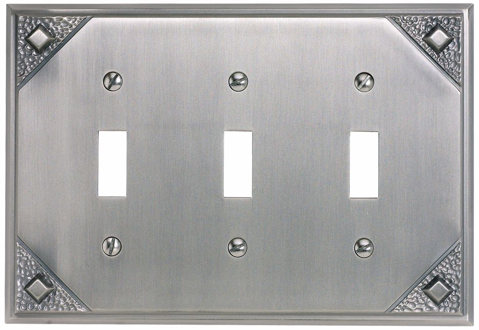 Craftsman Triple Toggle Pewter Finish Wall Plate