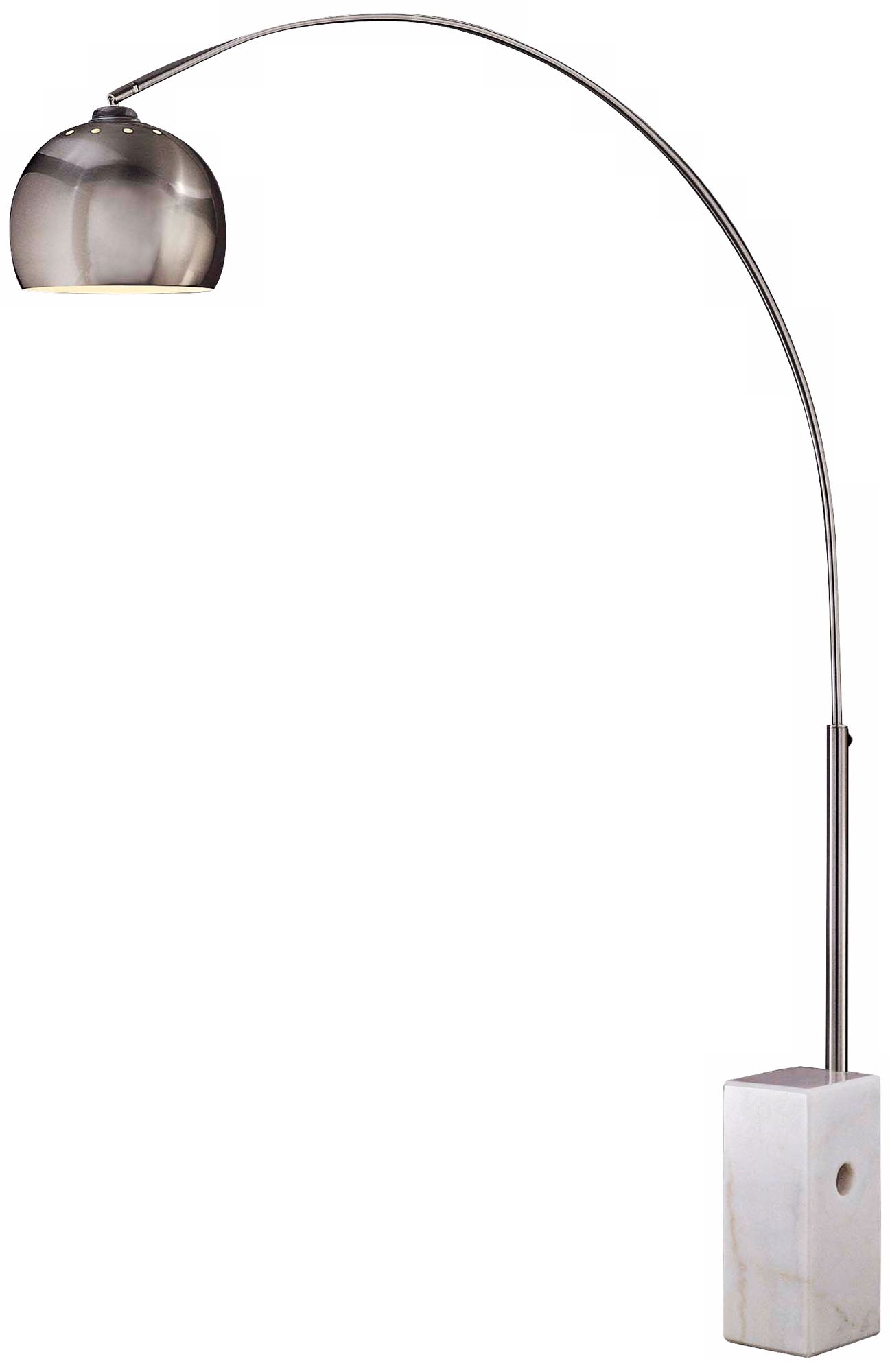 George Kovacs Brushed Stainless Steel  Arc Floor Lamp