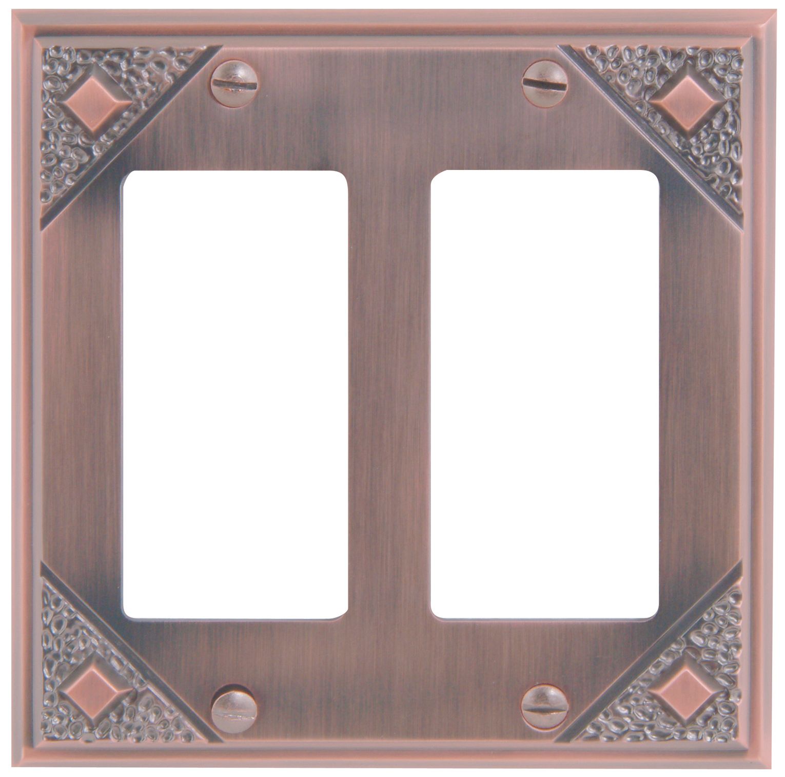 Craftsman Collection Copper Double Rocker Wall Plate
